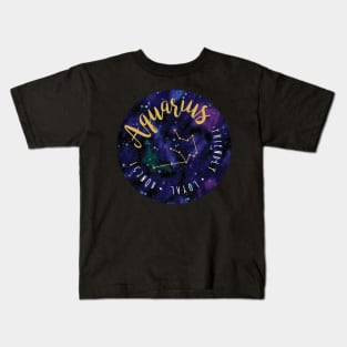 Aquarius Zodiac Kids T-Shirt